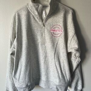 Fabletics Heather Gray Zip-Up Jacket